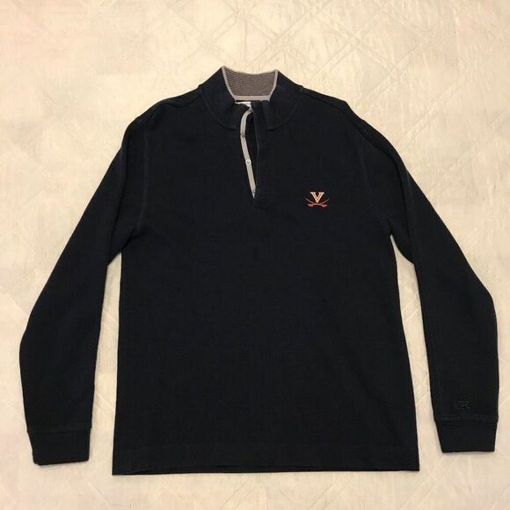 Cutter &‎ Buck 1/4 button Virginia Cavaliers black sweatshirt Large